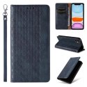 Magnet Strap Case pour iPhone 13 mini cover wallet + mini lanière pendentif bleu