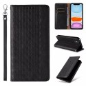 Magnet Strap Case pour iPhone 13 mini cover wallet + mini lanière pendentif noir