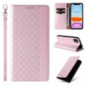 Magnet Strap Case pour iPhone 13 mini cover wallet + mini lanière pendentif rose