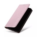 Magnet Strap Case pour iPhone 13 mini cover wallet + mini lanière pendentif rose