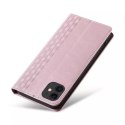 Magnet Strap Case pour iPhone 13 mini cover wallet + mini lanière pendentif rose