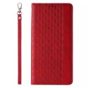 Magnet Strap Case pour iPhone 13 mini cover wallet + mini lanyard pendentif rouge