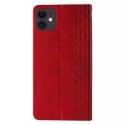Magnet Strap Case pour iPhone 13 mini cover wallet + mini lanyard pendentif rouge