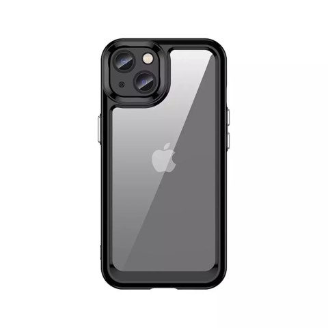 Coque Outer Space Case pour iPhone 13 couverture rigide avec un cadre en gel noir