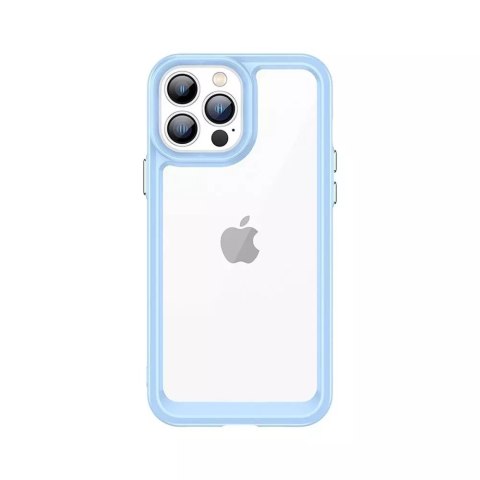 Coque Outer Space pour iPhone 12 Pro Max couverture rigide avec cadre en gel bleu