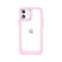 Coque Outer Space pour iPhone 12 coque rigide avec cadre en gel rose