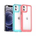 Coque Outer Space pour iPhone 12 coque rigide avec cadre en gel rose