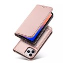 Étui pour cartes magnétiques pour iPhone 12 Pochette Porte-cartes Porte-cartes Rose