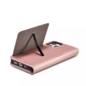 Étui pour cartes magnétiques pour iPhone 12 Pochette Porte-cartes Porte-cartes Rose