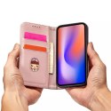 Étui pour cartes magnétiques pour iPhone 12 Pochette Porte-cartes Porte-cartes Rose