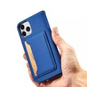 Étui pour cartes magnétiques pour iPhone 12 Pro Max pochette porte-cartes porte-cartes bleu