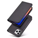 Étui pour cartes magnétiques pour iPhone 12 Pro Max pochette porte-cartes porte-cartes noir