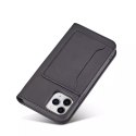 Étui pour cartes magnétiques pour iPhone 12 Pro Max pochette porte-cartes porte-cartes noir