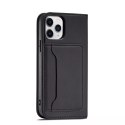 Étui pour cartes magnétiques pour iPhone 12 Pro Max pochette porte-cartes porte-cartes noir