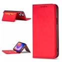 Étui pour cartes magnétiques pour iPhone 12 Pro Max pochette porte-cartes porte-cartes rouge