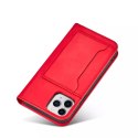 Étui pour cartes magnétiques pour iPhone 12 Pro Max pochette porte-cartes porte-cartes rouge