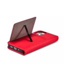 Étui pour cartes magnétiques pour iPhone 12 Pro Max pochette porte-cartes porte-cartes rouge