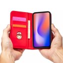 Étui pour cartes magnétiques pour iPhone 12 Pro Max pochette porte-cartes porte-cartes rouge