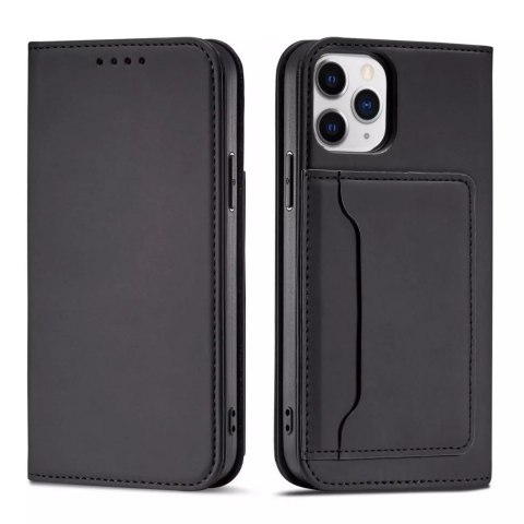 Étui pour cartes magnétiques pour iPhone 12 Pro Pouch Card Wallet Card Holder Noir