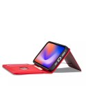 Étui pour cartes magnétiques pour iPhone 12 Pro Pouch Card Wallet Card Holder Rouge