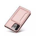 Étui pour cartes magnétiques pour iPhone 13 mini porte-cartes porte-cartes rose