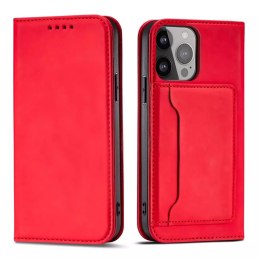 Étui pour cartes magnétiques pour iPhone 13 mini porte-cartes porte-cartes rouge