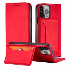 Étui pour cartes magnétiques pour iPhone 13 mini porte-cartes porte-cartes rouge