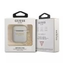Guess GUA2LSC4EG AirPods cover gris / gris Silicone Charm 4G Collection