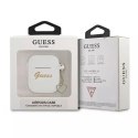 Guess GUA2LSCHSH AirPods 1/2 couverture blanc / blanc Silicone Charm Collection