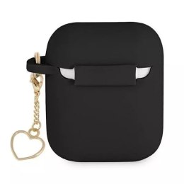Guess GUA2LSCHSK AirPods 1/2 housse noir / noir Silicone Charm Collection