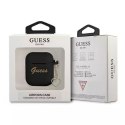 Guess GUA2LSCHSK AirPods 1/2 housse noir / noir Silicone Charm Collection