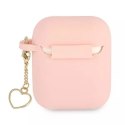 Guess GUA2LSCHSP AirPods 1/2 couverture rose / rose Silicone Charm Collection