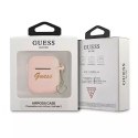 Guess GUA2LSCHSP AirPods 1/2 couverture rose / rose Silicone Charm Collection