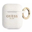 Guess GUA2SGGEH AirPods cover biały/white Silicone Glitter