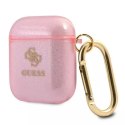 Guess GUA2UCG4GP AirPods cover różowy/pink Glitter Collection