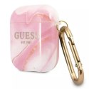 Guess GUA2UNMP AirPods cover różowy/pink Marble Collection