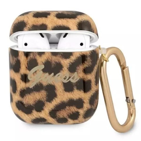 Guess GUA2USLEO AirPods cover złoty/gold Leopard Collection