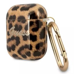 Guess GUA2USLEO AirPods cover złoty/gold Leopard Collection