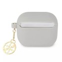 Guess GUA3LSC4EG AirPods 3 housse gris / gris Silicone Charm 4G Collection