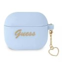 Guess GUA3LSCHSB Housse AirPods 3 bleu / bleu Silicone Charm Collection