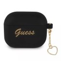 Guess GUA3LSCHSK AirPods 3 couverture noir / noir Silicone Charm Collection