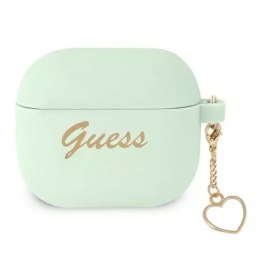 Guess GUA3LSCHSN Housse AirPods 3 vert / vert Silicone Charm Heart Collection