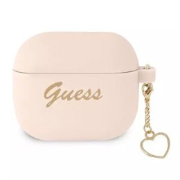 Guess GUA3LSCHSP Housse AirPods 3 rose / rose Silicone Charm Collection