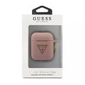 Guess GUACA2LSTLPI AirPods cover różowy/pink Silicone Triangle Logo