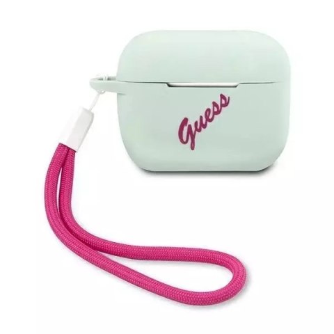 Guess GUACAPLSVSBF AirPods Pro cover niebieski fuksja/blue fuschia Silicone Vintage