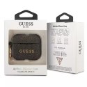 Guess GUACAPSILGLBK AirPods Pro cover czarny/black Silicone Glitter