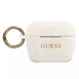 Guess GUACAPSILGLWH AirPods Pro cover biały/white Silicone Glitter