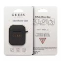 Guess GUACCSILGLBK AirPods cover czarny/black Silicone Glitter