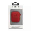 Guess GUACCSILGLRE AirPods cover czerwony/red Silicone Glitter