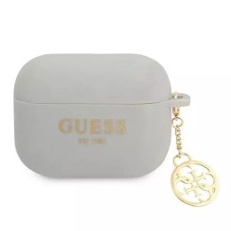 Guess GUAPLSC4EG AirPods Pro cover gris / gris Silicone Charm 4G Collection